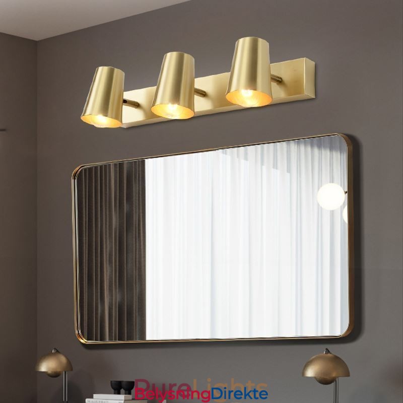 Nordisk Messing Speilfrontlampe Med Spotlight