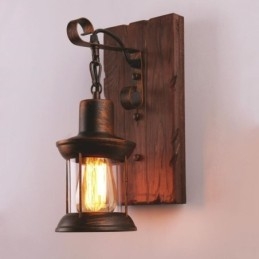 Amerikansk Vintage Vegglampe Industriell Loft Vegglampe Heltre Glasslampe