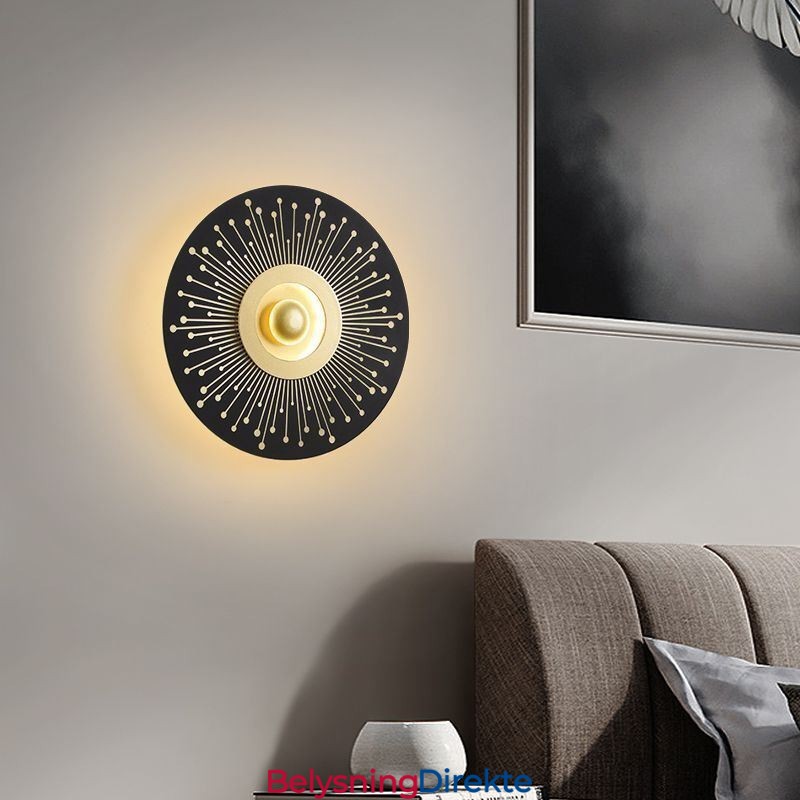 Vegglampe I Nordisk, Helkobber, Hul, Rund Vegglampe