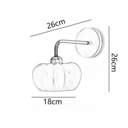 Gresskarvegglampe Japansk Retro Vegglampe
