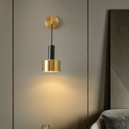 Moderne Vegglampe Svart Gull Kontrastfarge Vegglampe
