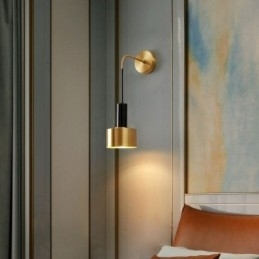 Moderne Vegglampe Svart Gull Kontrastfarge Vegglampe