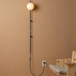 Globe Vegglampe Med Lys Fra Midten Av Århundret, Magisk Bønne, Vegglampe Med Stikkontakt