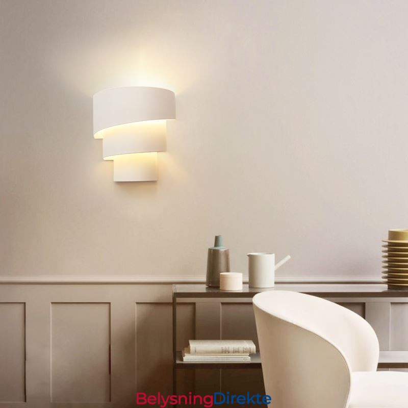 Moderne Minimalistisk Vegglampe Spiralformet Kakelampe Nattbordslampe