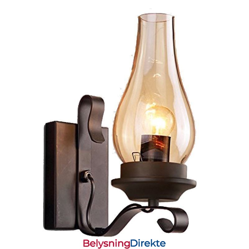 Vintage Smijernsvegglampe Med Én Lyspære