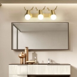 Nordisk Messing Vegglampe Speilfrontlampe