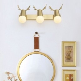 Nordisk Messing Vegglampe Speilfrontlampe