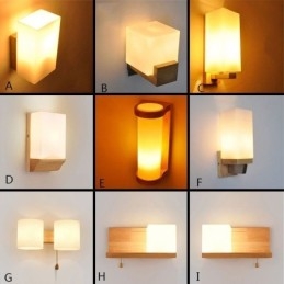 Nordisk Trevegglampe I Glassskjerm, Vegglampe