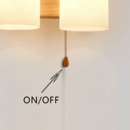 Nordisk Trevegglampe I Glassskjerm, Vegglampe
