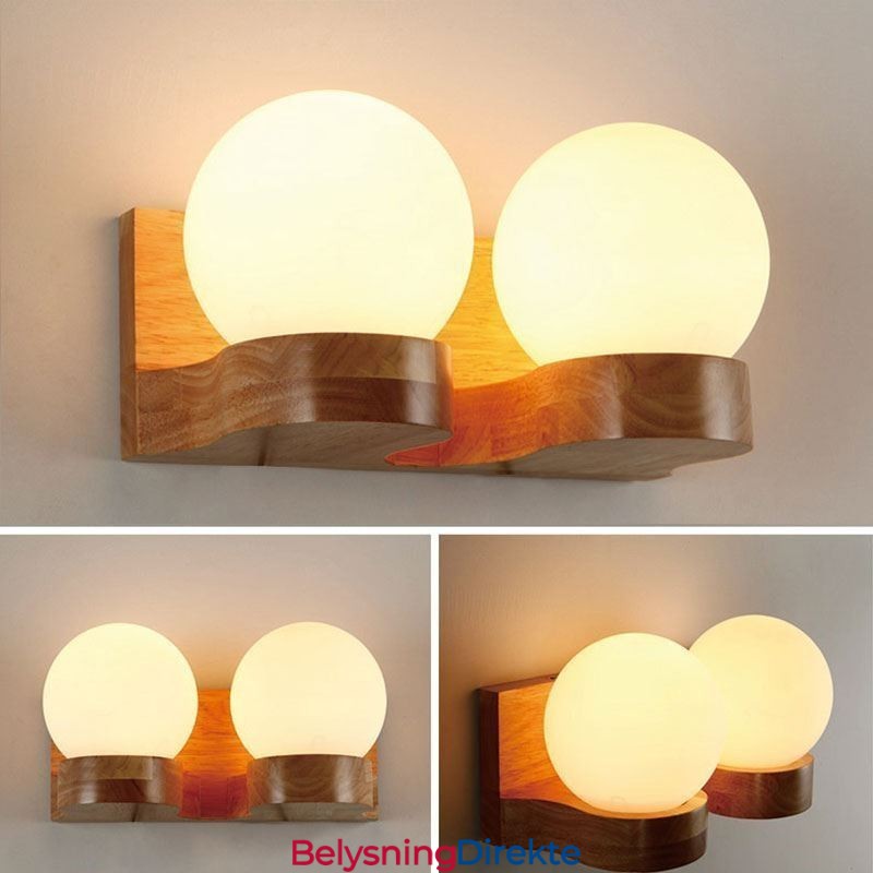 Nordisk Heltre Vegglampe Koselig Kuleformet Vegglampe