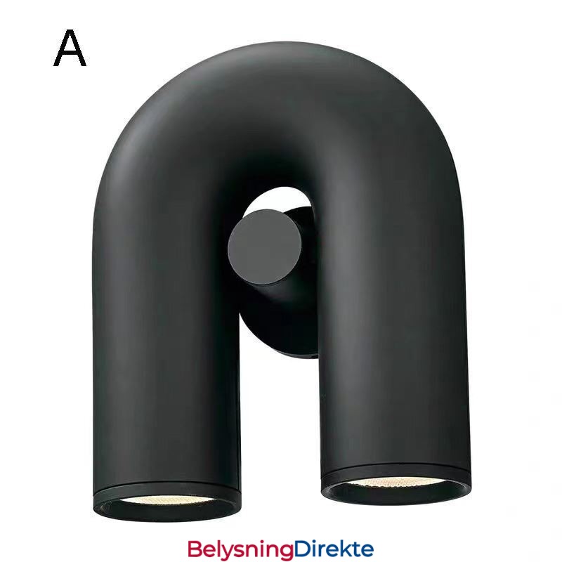 Vegglampe U-Formet Minimalistisk Kreativ Vegglampe 90 Roterende Lampeskjerm
