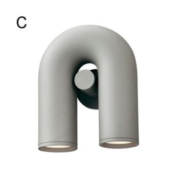 Vegglampe U-Formet Minimalistisk Kreativ Vegglampe 90 Roterende Lampeskjerm