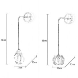 Moderne Vegglampe Kreativ Krystallvegglampe