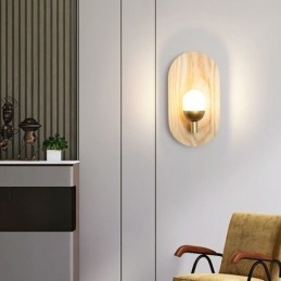 Dekorativ Vegglampe I Tre, Inngangsgang, Nordisk Nattbordslampe