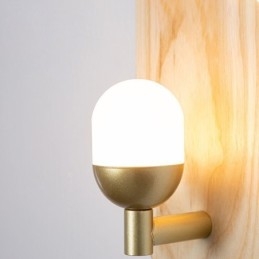 Dekorativ Vegglampe I Tre, Inngangsgang, Nordisk Nattbordslampe