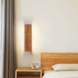 Moderne Vegglampe I Tre Til Inngangsgang, Nordisk Nattbordslampe