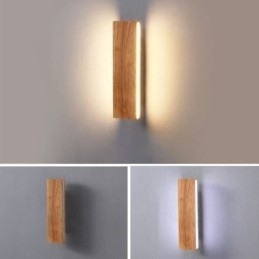 Moderne Vegglampe I Tre Til Inngangsgang, Nordisk Nattbordslampe