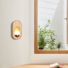 Japansk Dekorasjonsvegglampe I Tre, Inngangsgang