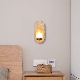 Japansk Dekorasjonsvegglampe I Tre, Inngangsgang