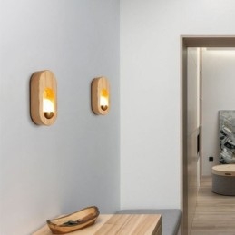 Japansk Dekorasjonsvegglampe I Tre, Inngangsgang