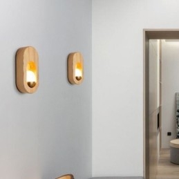 Japansk Dekorasjonsvegglampe I Tre, Inngangsgang