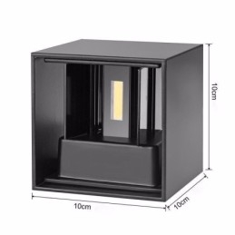 Vegglampe I Aluminium, Balkong, Utenpåliggende Kubeformet Verandalampe