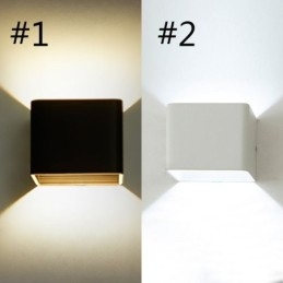 Vegglampe I Aluminium, Balkong, Utenpåliggende Kubeformet Verandalampe