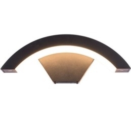 Minimalistisk Aluminiumslampe For Hage, Vanntett Halvmånevegglampe