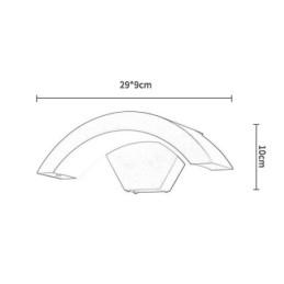 Minimalistisk Aluminiumslampe For Hage, Vanntett Halvmånevegglampe