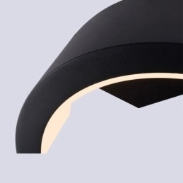 Minimalistisk Aluminiumslampe For Hage, Vanntett Halvmånevegglampe