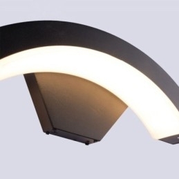 Minimalistisk Aluminiumslampe For Hage, Vanntett Halvmånevegglampe