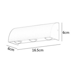 Vegglampe Vanntett Aluminium Trapper Vegglampe