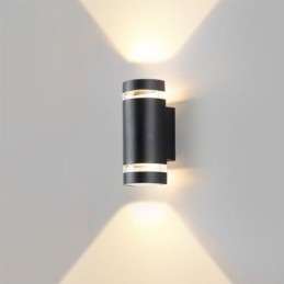 Vegglampe Vanntett Up Down Aluminium Dobbelhode Vegglampe