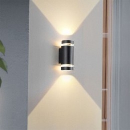 Vegglampe Vanntett Up Down Aluminium Dobbelhode Vegglampe