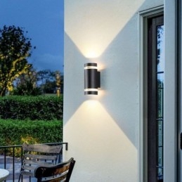 Vegglampe Vanntett Up Down Aluminium Dobbelhode Vegglampe