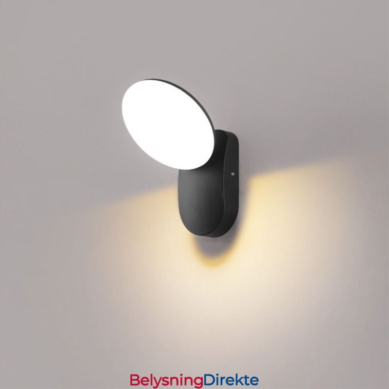 Moderne Minimalistisk Aluminiumslampe Hage Vanntett Halvmåne Vegglampe