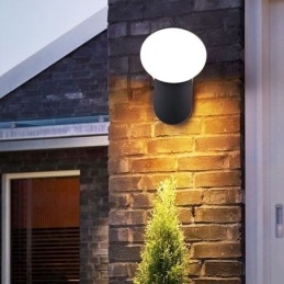 Moderne Minimalistisk Aluminiumslampe Hage Vanntett Halvmåne Vegglampe