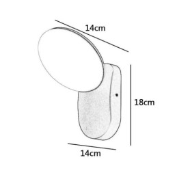 Moderne Minimalistisk Aluminiumslampe Hage Vanntett Halvmåne Vegglampe