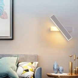 Vegglampe Roterbar Nattbordsbelysningslampe Aluminium