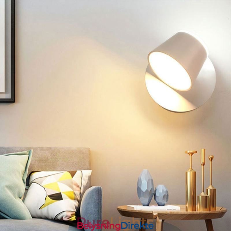 Moderne Vegglampe Roterbar Vegglampe I Aluminium
