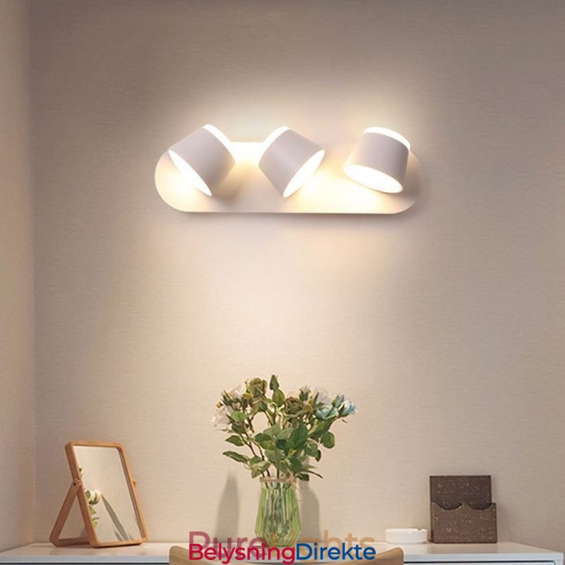 Moderne Vegglampe Roterbar Vegglampe I Aluminium