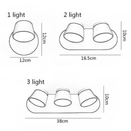 Moderne Vegglampe Roterbar Vegglampe I Aluminium