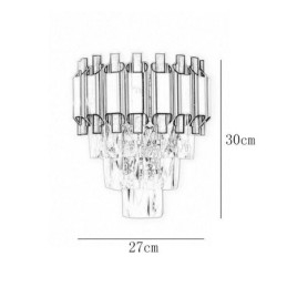 Hengende Krystall Moderne Vegglampe Med Fastmontert Kabel, 28 Cm Høy Armatur