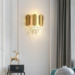Moderne Krystallvegglampe Vegglampe Nattbordslampe