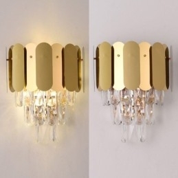 Moderne Krystallvegglampe Vegglampe Nattbordslampe