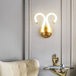 Moderne Vegglampe Kreativitet Vegglampe Kobber Sauehorn 2 Lys