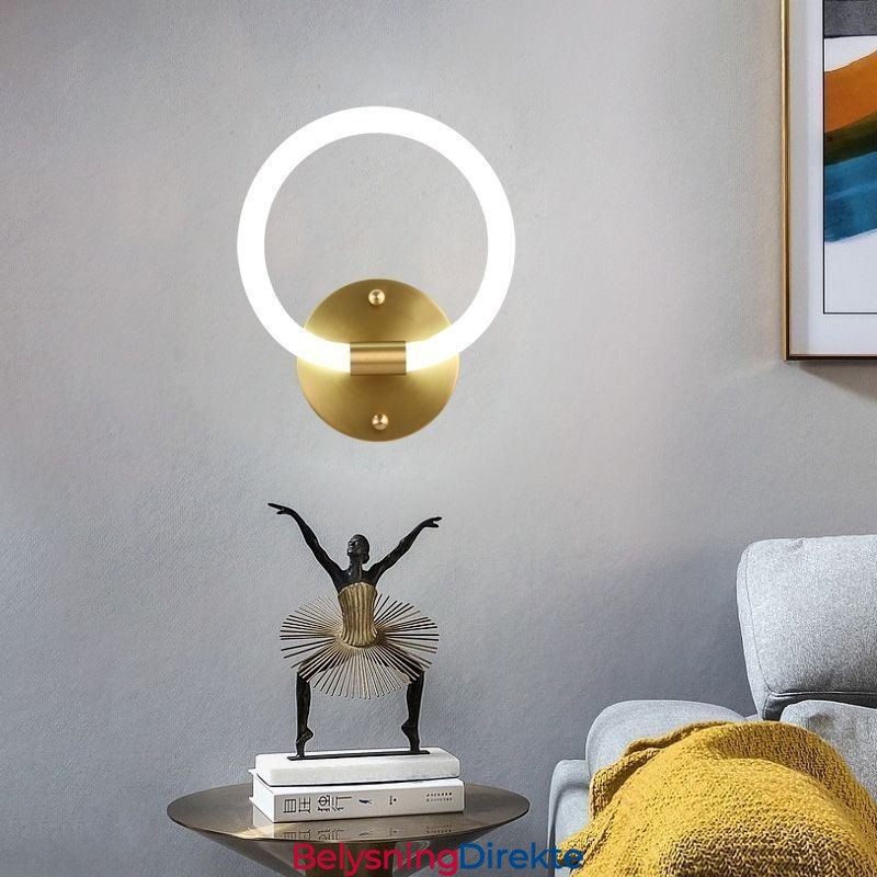Moderne Vegglamper Runde Ringlamper Tricolor Dimming