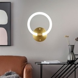 Moderne Vegglamper Runde Ringlamper Tricolor Dimming