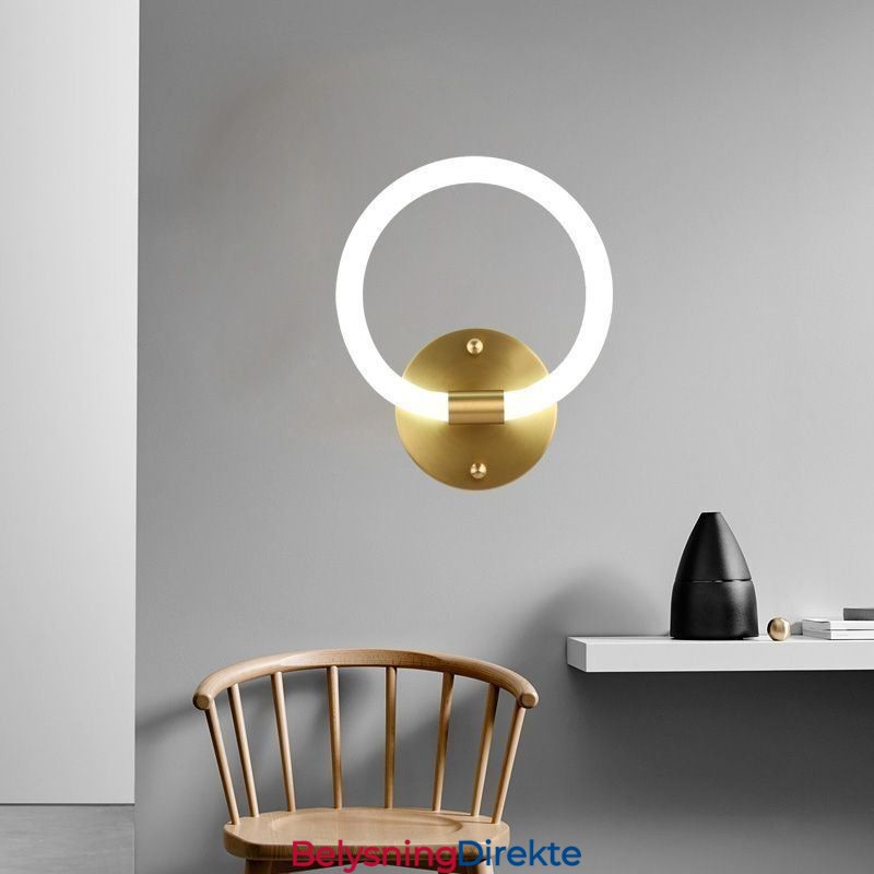 Moderne Vegglamper Runde Ringlamper Tricolor Dimming