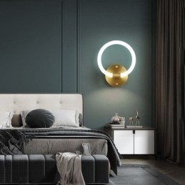 Moderne Vegglamper Runde Ringlamper Tricolor Dimming